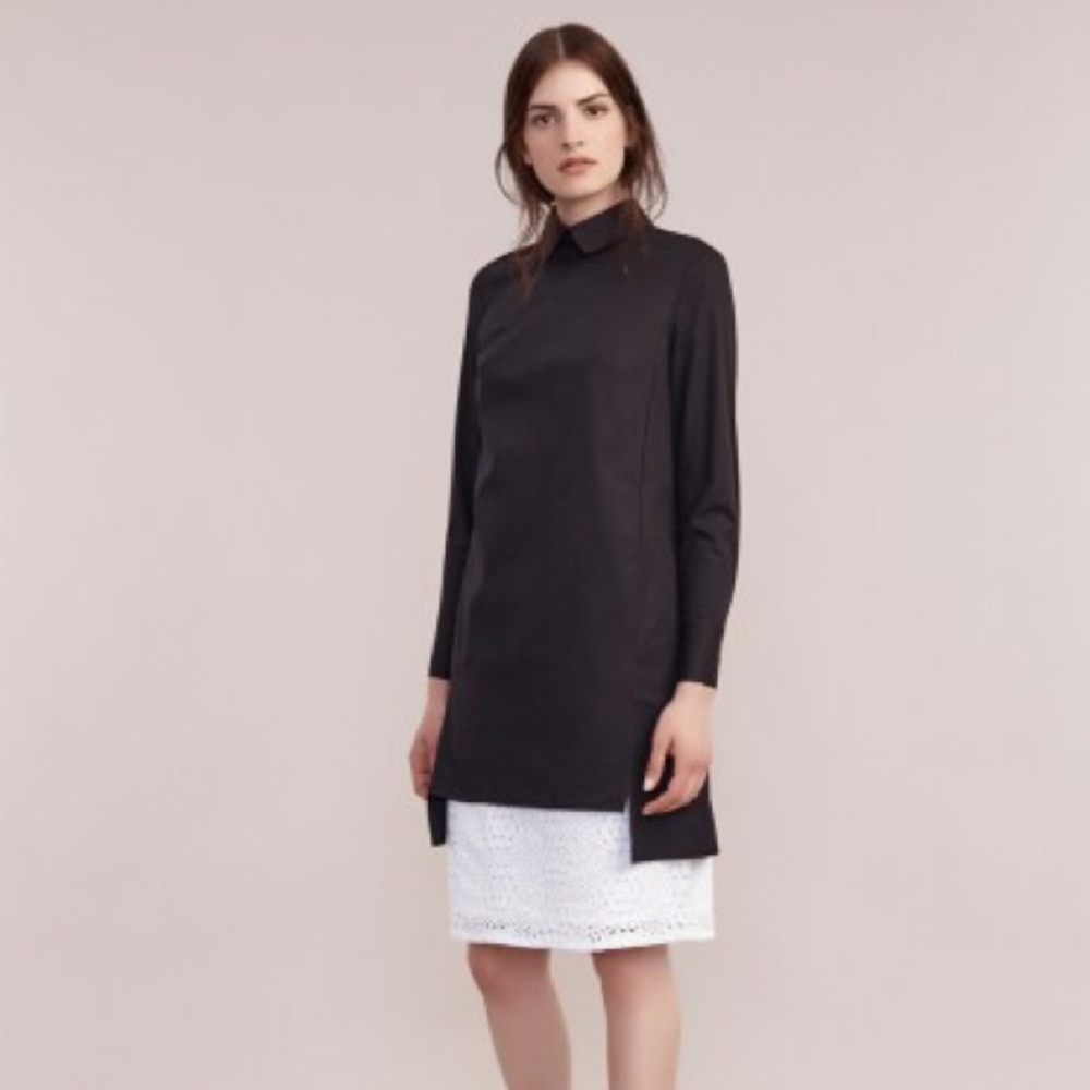 Black longline tunic